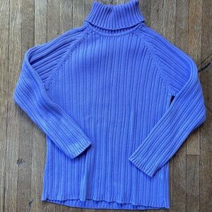 Lavender cotton ribbed Turtleneck